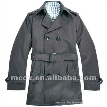 Moda popular negro mens trench coat